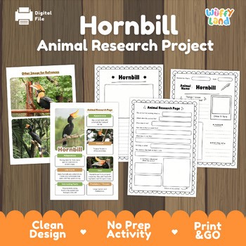 Hornbill Research Project | Animal Report Writing Real Photo Informational Text