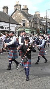 Video #reel showing Burntisland and District Pipe Band playing Scotland the Brave and entertaining the crowds with their marching display as they made their way to the 2023 Pitlochry Highland Games. These were held on Saturday 9th September 2023 at the Recreation Ground in Pitlochry, Perthshire, Scotland. The Games start with the annual street parade of the Pipe Bands down Atholl Road, as they all make their way from the town centre to the Games, a great opportunity to see all the bands up close