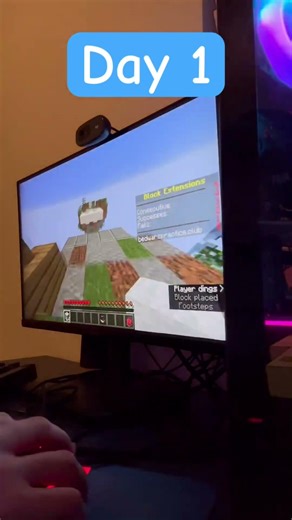 Day 1 Of Getting Better At Block Extensions!!! #minecraft
