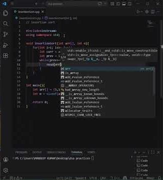 Insertion sort in c++ #CodeWithLogic #coding #logic #programming #sortingalgorithms #insertionsort