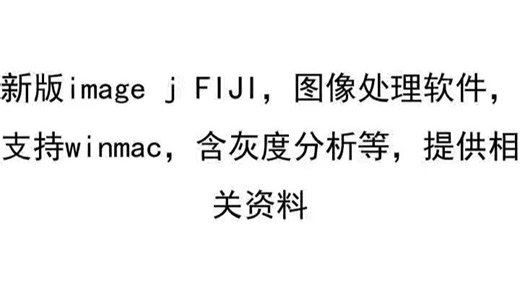 新版image j FIJI，图像处理软件，支持winmac，含灰度分析等，提供相关资料
