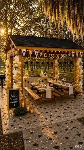 Elegant Graduation Party Decor at the Park 🎓✨ | Class of 2026 Outdoor Pergola Setup