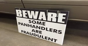 Panhandling picture goes viral