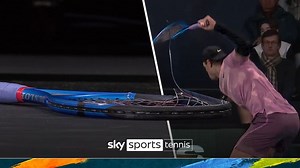 Jack Draper vs Alex de Minaur: Draper smashes racket into chair as De Minaur fights back