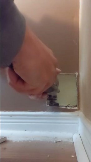 how to cut a hole in lathe and plaster without popping the plaster. bonus layer of drywall #shorts