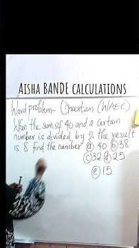 Solving Word Problems: WAEC Math Practice