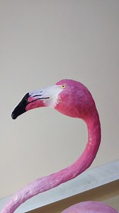 243K views · 67K reactions | DIY Flamingo paper mache and cotton wool | halinayilmaz | Facebook