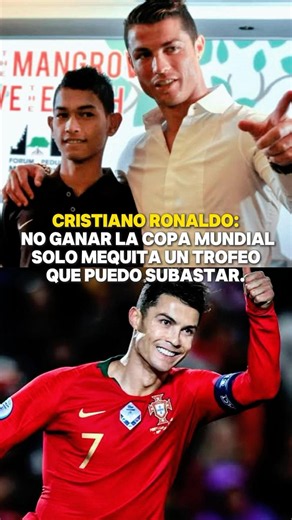 CR7: Not winning the World Cup just takes away an auctionable trophy. #cristianoronaldo #worldcup