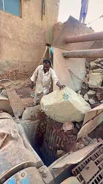 GIANT Rock Won’t Break! Worker Uses Hammer to Crush It 😱🔥