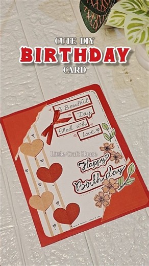 ✨DIY Asthetic Birthday Card| Easy Birthday Card for Husband #shorts#diy #success #viral