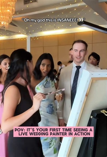 Live Wedding Painter Captures Terrence and Emily's Special Day