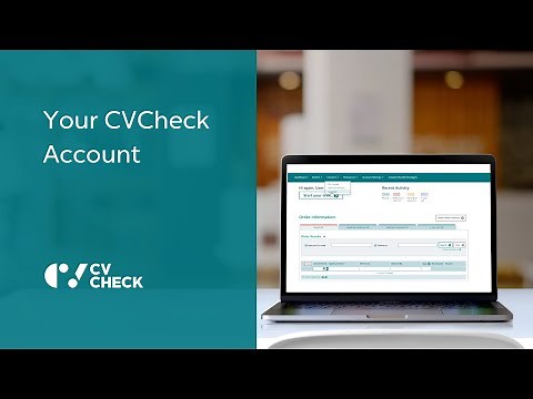 An introduction to your CVCheck account