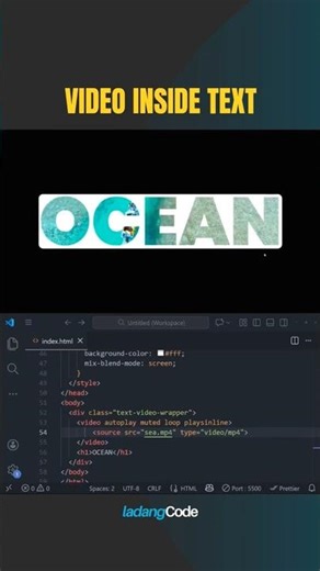 Video Masking in Text 🎥 Video Background Clip #CSSMagic