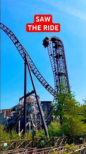 Would you Brave this Horror Rollercoaster ❓✨🎢😱 Saw The Ride at Thorpe Park Theme Park ✨#thorpepark