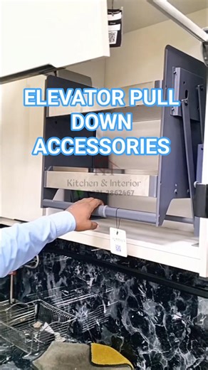 Kitchen Accessories | Elevator pull down #kitchendesign #interior #home #shorts #viral #viralshorts