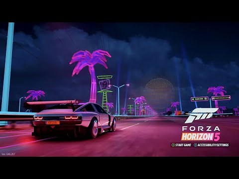 The NEW Forza Horizon 5 Start Up Screen... (FH5 RETROWAVE)