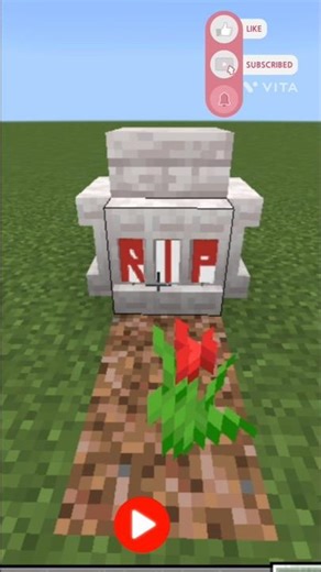 Building Gravestone In Minecraft #minecraft #viral