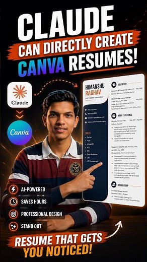 Claude Can Directly Create Canva Resumes