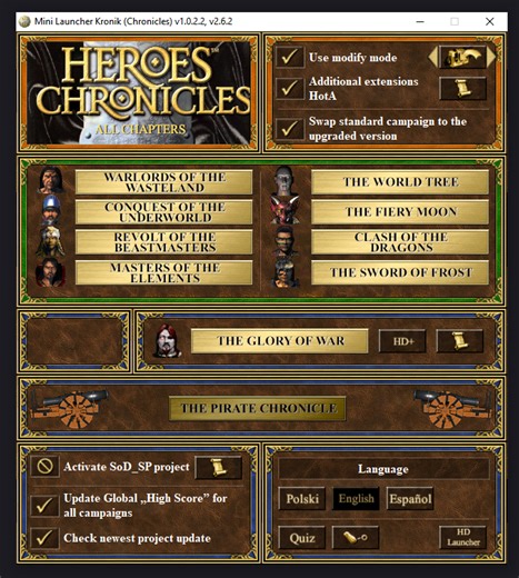 ENG RELEASE VERSION 2.6.2! file - Heroes Chronicles - Fully Compability HDmod for Heroes of Might and Magic III