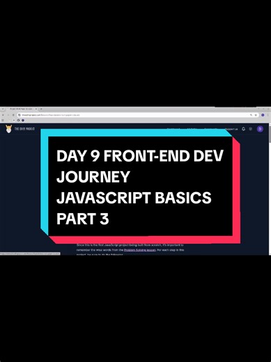 "You can always restart but never quit" Day 9 Front-End Dev Journey: J...