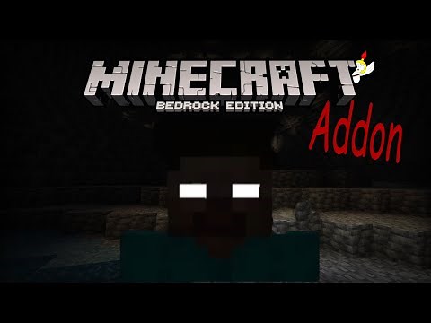 Herobrine in Bedrock! New FREE Addon Minecraft Playthrough