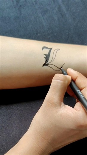 L letter tattoo design #viral #tattoo #trending song #tattoo ideas