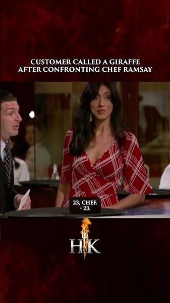What did she think would happen when confronting chef Ramsay? 🦒😂 #hellskitchen #gordonramsay