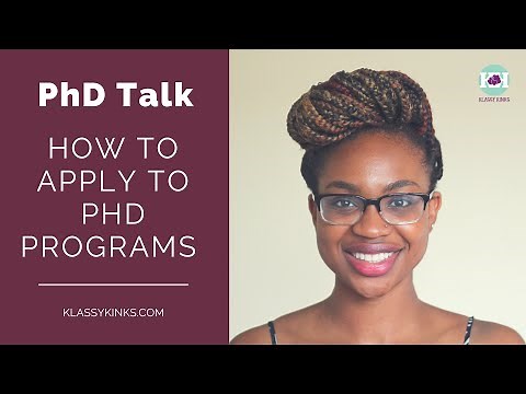 PhD Talk | How to Apply to PhD Programs