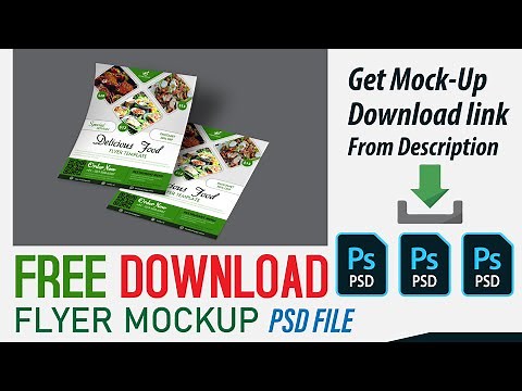 Download Free Flyer Mockup Photoshop PSD file