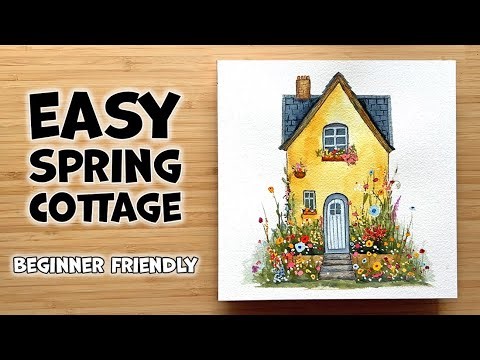 Easy Spring Cottage Watercolour | Pretty Step‑by‑Step Tutorial for Beginners