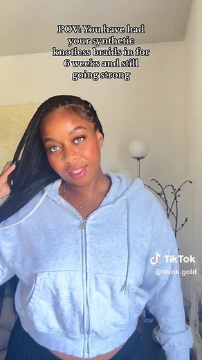 6 Weeks Knotless Bussdown Braids Tutorial with Synthetic Hair