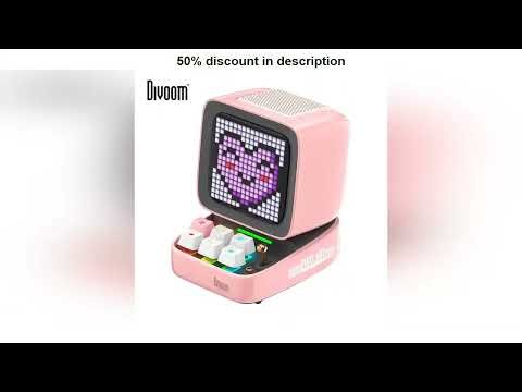 #Divoom Ditoo-Pro Retro Pixel Art Bluetooth Portable Speaker Alarm Clock DIY LED Display Board, Cut