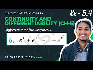 Class 12 Ex 5.4 Q6 Maths | Ex 5.4 class 12 maths q6 | Question 6 exercise 5.4 Class 12