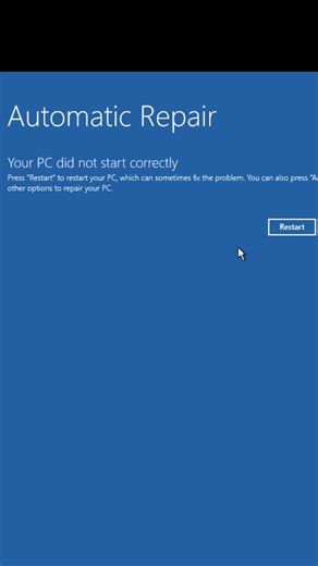 Fixed: Your PC did not start correctly Windows 11
