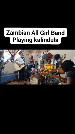 Yoh! Have you ever seen? An all female Zambian Band?? Shimo on bass, Makisa on Drums, Facichi on acoustic guitar and Micah guitar on lead | Micah Guitar