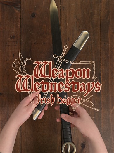 Happy Weapon Wednesday (on a Thursday due to technical difficulties)! Today we've got the Irish Dagger from Legacy Arms. This fully functional dagger is inspired by a celtic ring pommel sword from the 16th century. Any weapons you want to see featured? Leave a comment below! Check it out here: https://www.medievalcollectibles.com/product/irish-dagger/ --- #medievalcollectibles #weaponwednesday #battleready #fullyfunctional #historical#legacyarms #dagger #fantasy #celtic #medieval