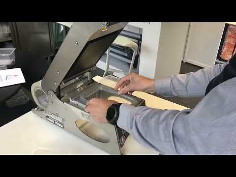 BARQ'150 de CCM : Operculeuse manuelle à barquette standard double format