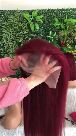 99J color wig human hair for women #99jwig #coloredwigs #straightwig #straightlacefrontwig