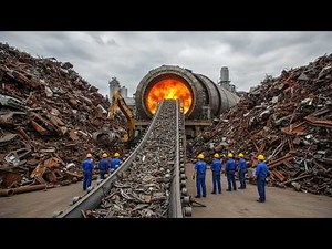 Inside the Recycling Factory – How Scrap Iron Is Recycled Into Construction Beams full process
