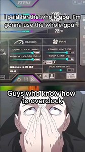 It can damage the gpu in this extreme overclocking #pc #pcgaming #gamingpc #overclock