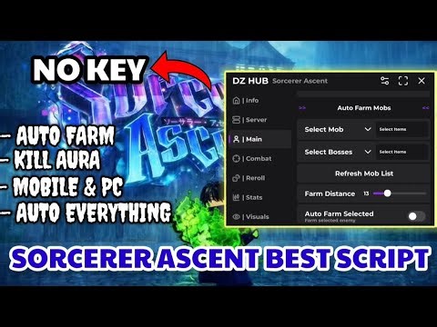 [No Key] Sorcerer Ascent Script - Kill Aura, Auto Farm, Auto Loot & More
