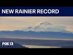 Climber sets new speed record to summit WA's Mount Rainier