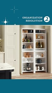 Organization Resolution 2: Create a pantry or storage area in your kitchen to keep your small appliances and other cooking essentials off the counter and easily accessible. https://brnw.ch/21wYVhr | ClosetMaid
