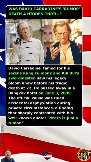 Was David Carradine's 'Rumor' Death a Hidden Thrill?