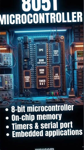 8051 Microcontroller Introduction#education #facts #engineeringshorts #learn #8051microcontroller