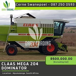 Claas Mega 204 Dominator For Sale on Agri Online Location : Mpumalanga, South Africa (We deliver all over SA) 📱 Corne Swanepoel – 0713554631 Visit this link for more information: https://bit.ly/3gnV2tI Supplying farmers with the best in agricultural equipment and brands. World-renowned quality and performance. Only the finest brands have been chosen. View our Products on our App. Download Our App Android: https://bit.ly/2SM1G2d iOS: https://apple.co/3dqM2Bf #farmlife #Farm #Farmers | Agri Onlin