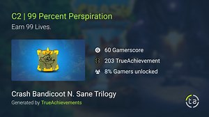 C2 | 99 Percent Perspiration achievement in Crash Bandicoot N. Sane Trilogy