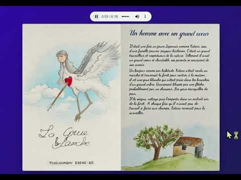 La Grue Blanche — Flip book audio numérique interactif