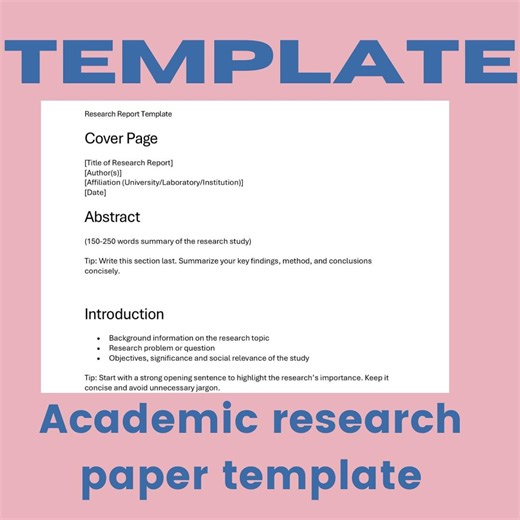 Editable Research Report Template | Academic Writing | Science Report Format - Etsy Australia