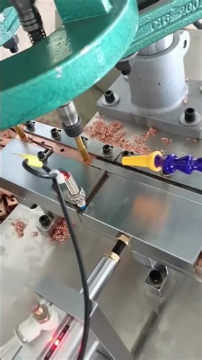 fine drilling speed attack machineBrass parts, dual-axis tapping machine #fully automatic tapping ma